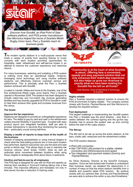 “Community Is at the Heart of What Scarlets Is About...Offering Fans A