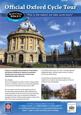 Official Oxford Cycle Tour