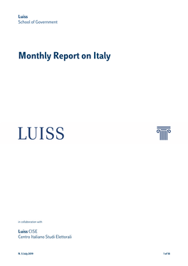 Monthly Report on Italy