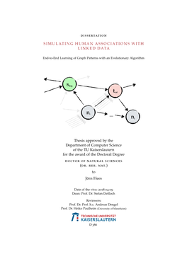 Simulating Human Associations with Linked Data – End-To- End Learning of Graph Patterns with an Evolutionary Algorithm Supervisors: Prof