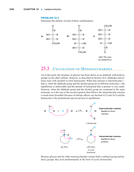 25.3 Cyclization of Monosaccharides