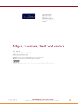 Antigua, Guatemala, Street Food Vendors