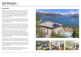 Villa Miradorio Region: Lake Como Sleeps: 12 - 16