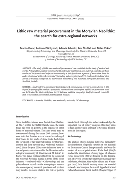 Lithic Raw Material Procurement in the Moravian Neolithic> the Search for Extra-Regional Networks