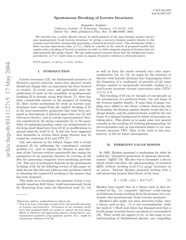 Hep-Th/0311127V5 17 May 2004 ∗ Oal Unu Edtheory ﬁeld Quantum Sonable That Manner the Proposed