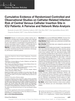 Cumulative Evidence of Randomized Controlled and Observational