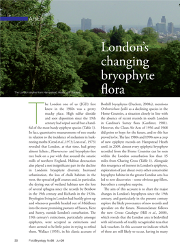 London's Changing Bryophyte Flora
