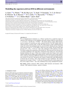 Modelling the Supernova-Driven ISM in Different Environments