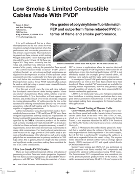 Low Smoke & Limited Combustible Cables Made with PVDF