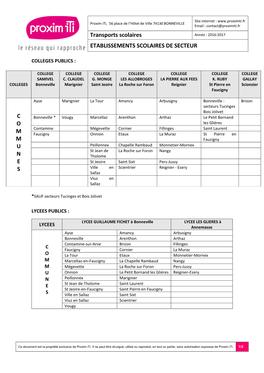 Etablissements Scolaires De Secteur