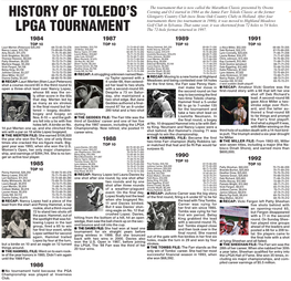 History of Toledo's Lpga Tournament
