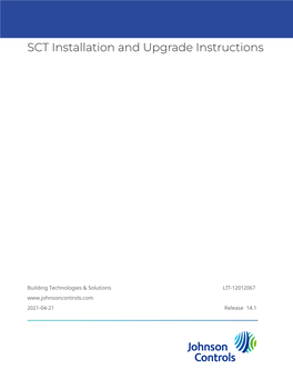 SCT Installation and Upgrade Instructions (LIT-12012067)