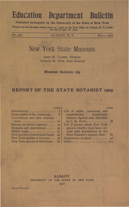 Report of the State Botanist 1909