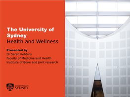 The University of Sydney Health and Wellness