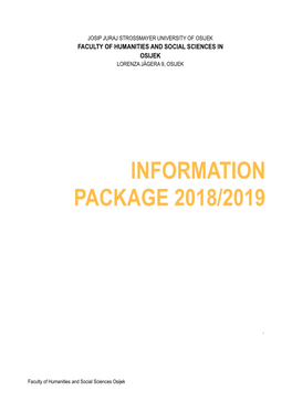 Information Package 2018/2019