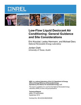 Low-Flow Liquid Desiccant Air Conditioning