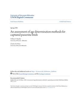 An Assessment of Age Determination Methods for Captured Passerine Birds William P