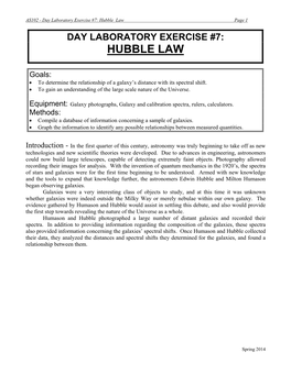 Hubble Law Page 1