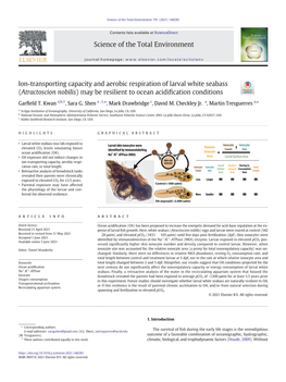 Atractoscion Nobilis) May Be Resilient to Ocean Acidiﬁcation Conditions