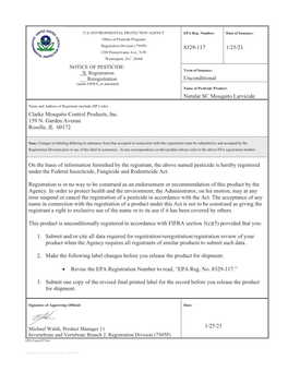 US EPA, Pesticide Product Label, Natular SC Mosquito Larvicide,01