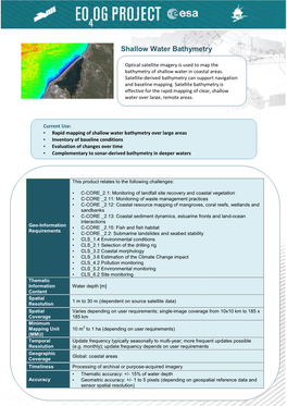 Shallow Water Bathymetry Bathymetry