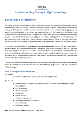 Understanding Coding in Ophthalmology