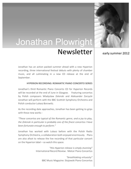 Newsletter Early Summer 2012