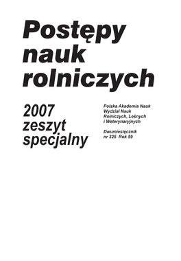 Postepy Nauk Rolniczych