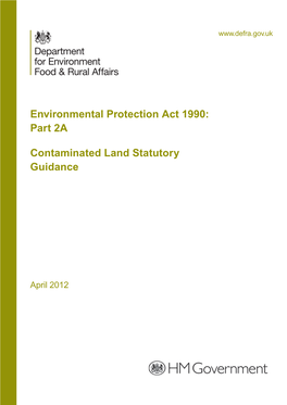 Environmental Protection Act 1990: Part 2A