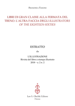 Libri Di Gran Classe Alla Fermata Del Treno. L'altra Faccia Degli Illustrators of the Eighteen-Sixties