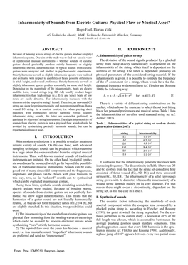 Inharmonicity of Sounds from Electric Guitars