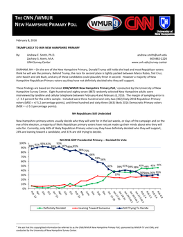 Trump Likely to Win New Hampshire Primary 2/8/16