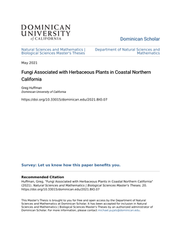 Fungi Associated with Herbaceous Plants in Coastal Northern California