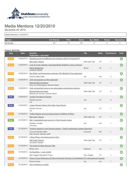 Media Mentions 12/20/2010 December 20, 2010