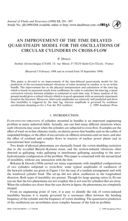 An Improvement of the Time Delayed Quasi-Steady Model for the Oscillations of Circular Cylinders in Cross-Flow