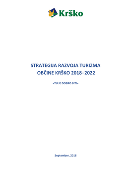 Strategija Razvoja Turizma Občine Krško 2018–2022