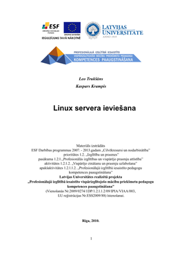 Linux Servera Ieviešana