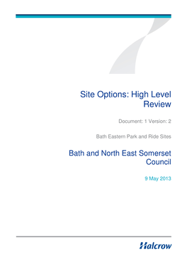 Bath Eastern Park and Ride Sites