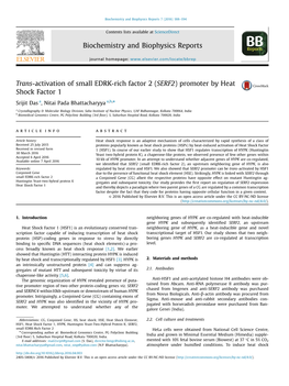 (SERF2) Promoter by Heat Shock Factor 1