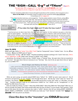 THE “SIGH—CALL 'Og'” of “Thorn” (“Þorn”)