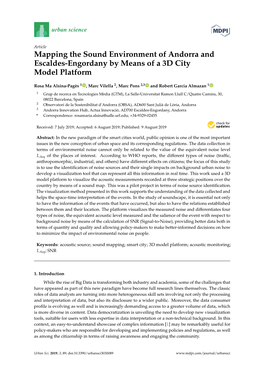 Mapping the Sound Environment of Andorra and Escaldes-Engordany by Means of a 3D City Model Platform