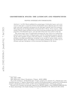 Arxiv:2102.03838V2 [Math.FA] 4 Mar 2021