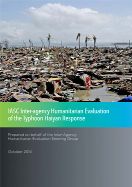 IASC Inter-Agencyhumanitarian Evaluation of the Typhoon Haiyan Response