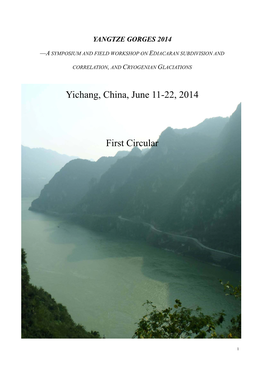 Yichang, China, June 11-22, 2014 First Circular