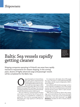 Baltic Sea Vessels Rapidly Getting Cleaner