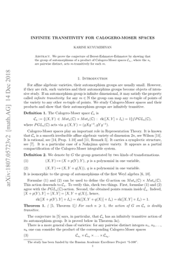 Arxiv:1807.05723V2 [Math.AG]