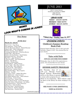 Newsletter Dated June 2013