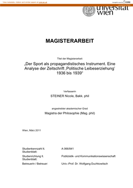 Magisterarbeit