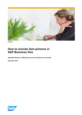 How to Include Item Pictures in SAP Business One