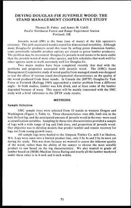 Drying Douglas-Fir Juvenile Wood: the Stand Management Cooperative Study